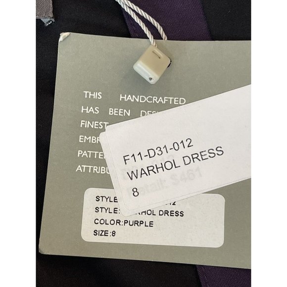 New Sachin + Babi x Ankasa Purple Warhol  Dress sz 8 - Picture 5 of 6